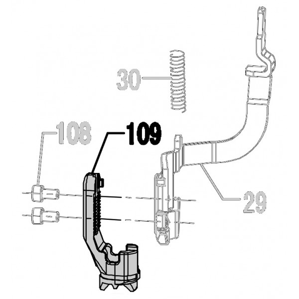 Запчасть 324500 SAFETY LOWER A Носик предохранителя А CN80F-109