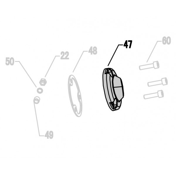 Запчасть 110250 END CAP  Задняя крышка  NT65R-47