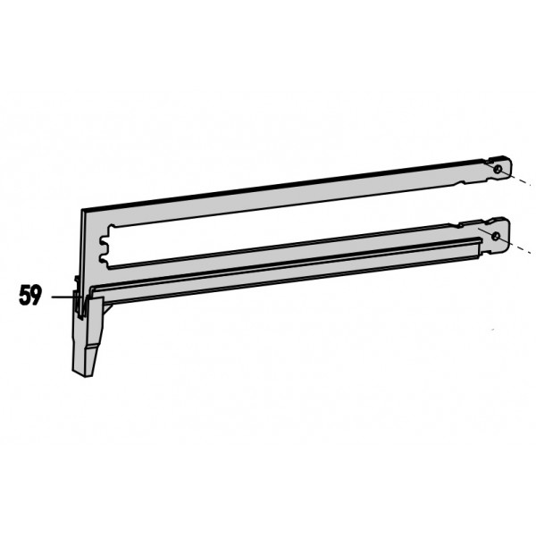 Запчасть 325650 BACK NOSE ASSEMBLY Нижняя планка 9040R-59