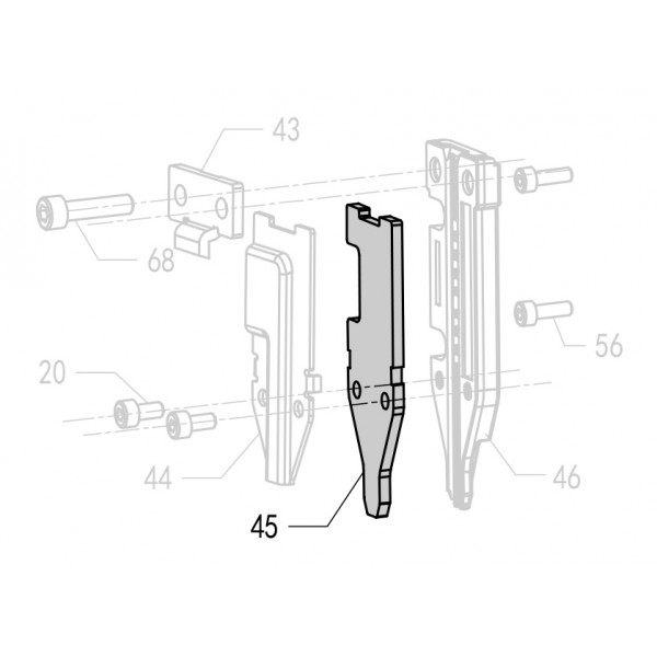 Запчасть 326030 GUIDE COVER B Крышка направляющей Б F50R-45