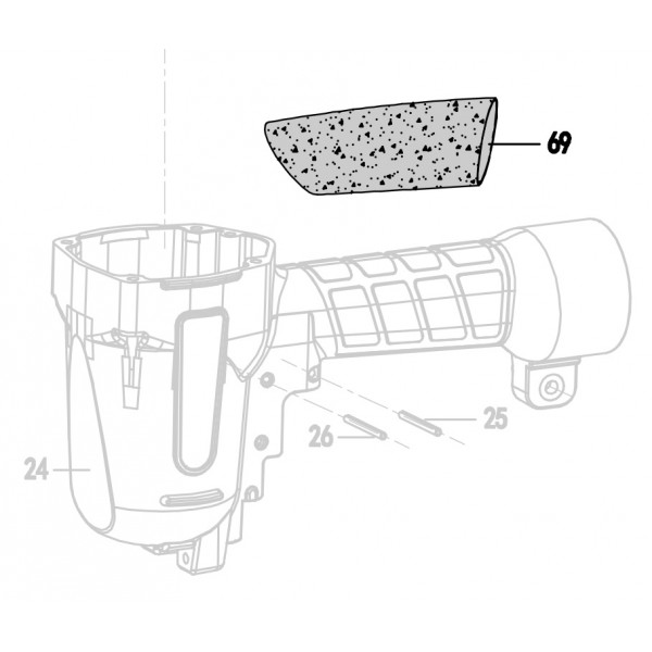 Запчасть 410 460 HANDLE GRIP Насадка рукоятки N851R-29 CN57R-50 CRN45A-56 (410200) 9040R-69 F50R-24