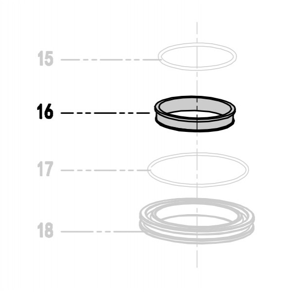 Запчасть 411230 CYLINDER SEAL Прокладка цилиндра 9040R-16