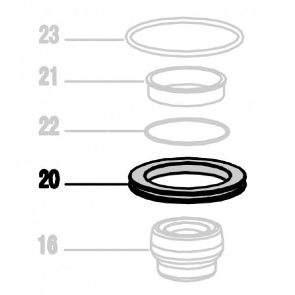 Запчасть 421 120 CYLINDER RING Кольцо цилиндра CRN45A-20