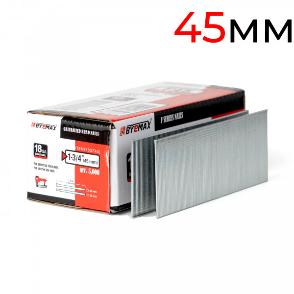 Штифт F45 (45 мм) для нейлера 18Ga, упаковка 5 тыс. шт