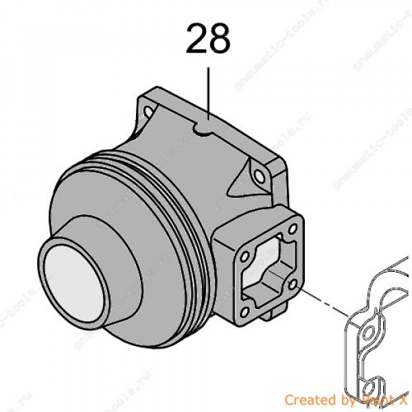 47-407328 Запчасть #28-47-4074 Крышка ударного механизма гайковерта 1"