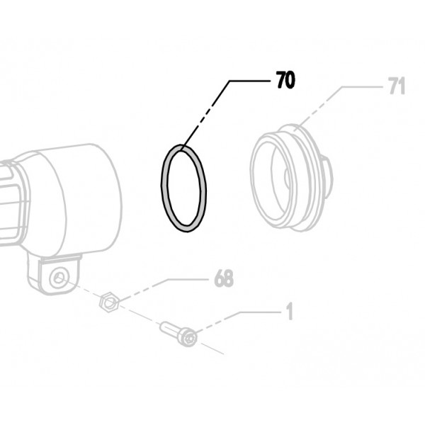 Запчасть 510 590 O-RING 43.7X2.65 Кольцо уплотнительное CRN45A-62 9040R-70