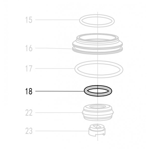 Запчасть 512 520 O-RING 23.8X3.1 Кольцо уплотнительное F50R-18