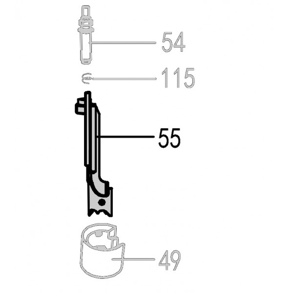 Запчасть 211590 LOWER SAFETY Наконечник предохранителя CN90B-55