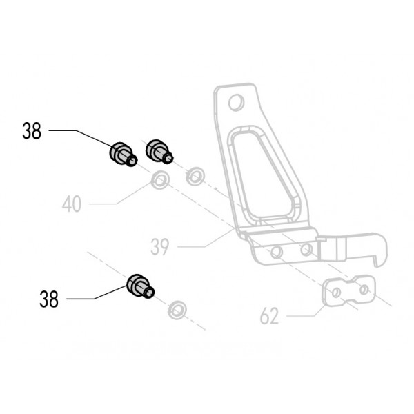 Запчасть 610010 BOLT M4X6 Болт F50R-38