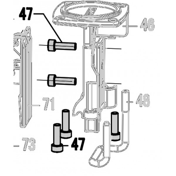 Запчасть 610080 BOLT M5X16 Болт N5023R-47 N5024R-47 F50R-59 NT65R-60