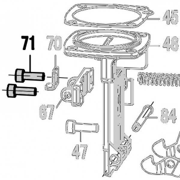 Запчасть 610730 BOLT M5X14 Болт N5024R-71