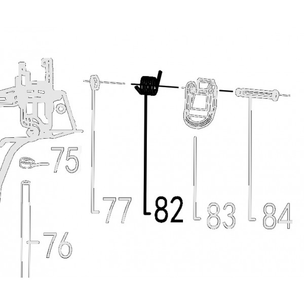 Запчасть 620700 DOOR LATCH SPRING Пружина защелки CN90B-82