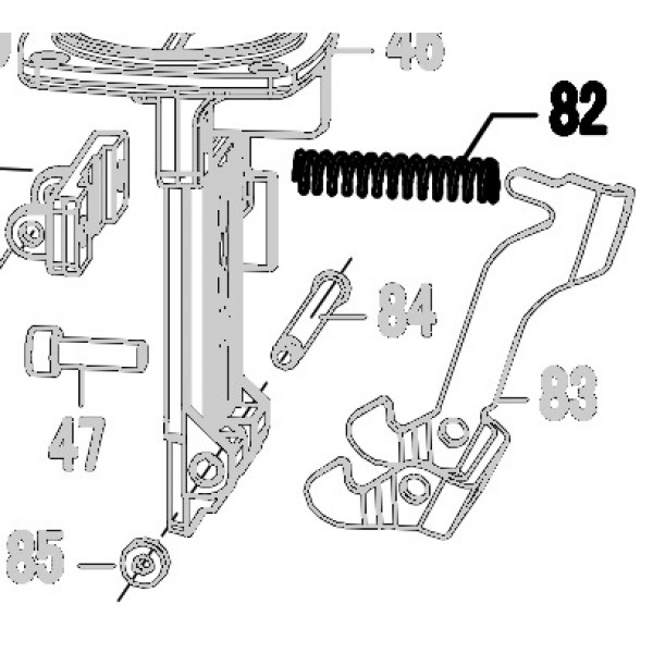 Запчасть 621470 LATCH SPRING Пружина защелки N5024R-82