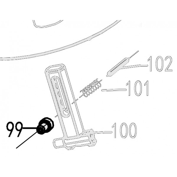 Запчасть 311020 MAGAZINE ADJUST BUTTON Кнопка регулятора магазина CN90B-99