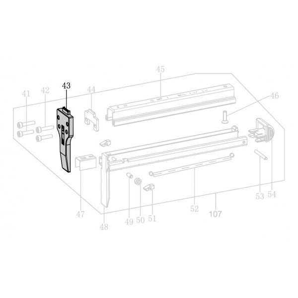 Запчасть AA33L-006B Крышка носа MT8016LN-43 (AA33L-006A)