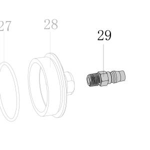 Запчасть AK01A-023D Фитинг БРС EU M3/8" CN90-26 CN100-23 CN130-27 CN100B-29 (вид 1)