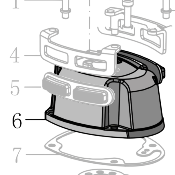 AN12A-Y18A1 Крышка цилиндра CN45R-6
