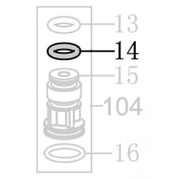 Запчасть B08-008000250 Кольцо уплотнительное 8X2.5 MT8016-14 MT8016LN-14