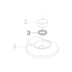 Запчасть B08-009800240 Кольцо уплотнительное 9.8X2.4 CN55-3 CN55-77 CN70B-62 CN80B-60 CN90-58 N851F-3 CN100B-53 CN130-54 CN100-66 (вид 4)