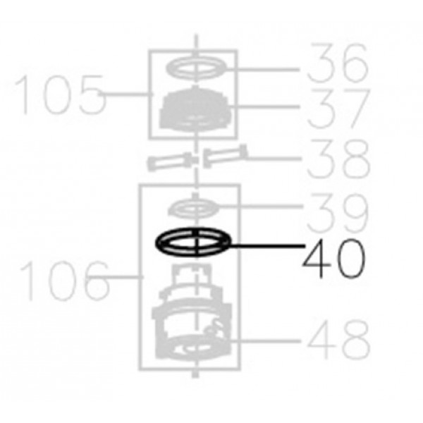 Запчасть B08-019600240 Кольцо уплотнительное 19.6X2.4 MCN55-40 MCN70B-31 MCN80B-37 MCN90-34 MN851F-36 MCN100B-33 MCN130-34