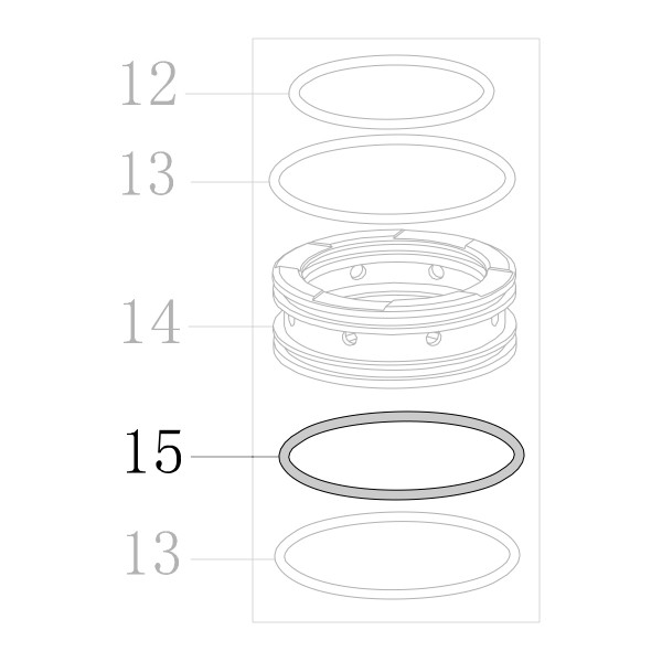 Запчасть B08-065000355 Кольцо уплотнительное 65X3.55 CN130-13 CN100B-15