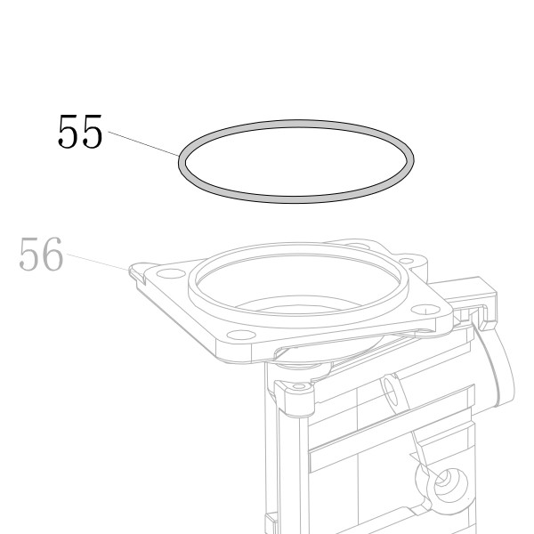 Запчасть B08-076000250 Кольцо уплотнительное 76X2.5 CN130-47 CN100B-55