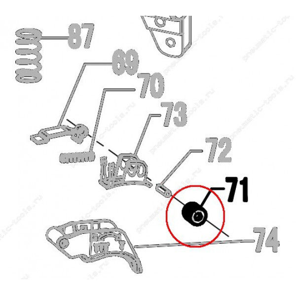 Запчасть 110 190 ADJUST BUTTOM Кнопка фиксатора N851R-71 CRN45A-68 CN90B-31