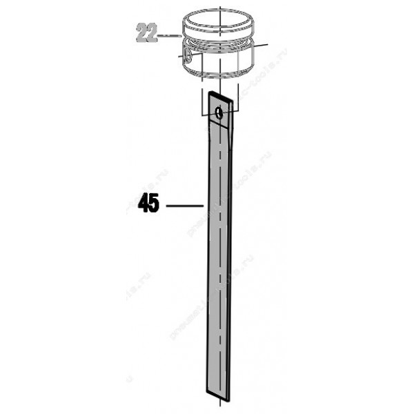 Запчасть 322 930 DRIVER BLADE Боек без поршня 8016L-45