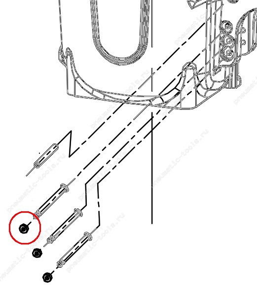 Запчасть 410 880 STRAIGHT PIN CAP Заглушка штифта CN55R-96 CN70R-95 CN80R-102 CN90R-102 CN100R-58 N851-95 CRN45A-116 (вид 1)