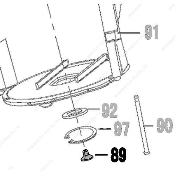 Запчасть 420 240 (37383) HOLDER (B) Фиксатор пружины Б CN55R-86 CN57R-72 CN70R-79 CN80R-89 CN90R-89 CN100R-88