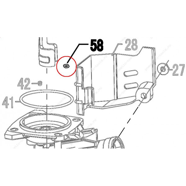 Запчасть 510 090 (19125) O-RING  4X1.5 Кольцо уплотнительное CN55R-58 CN57R-27 CN70R-53 CN80R-58 CN90R-58 CN90B-69