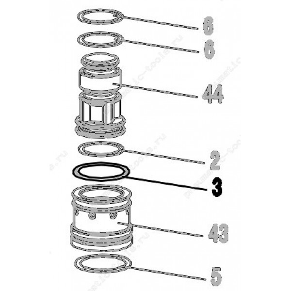 Запчасть 511 060 O-RING 15.5X1.75 Кольцо уплотнительное 8016R-3