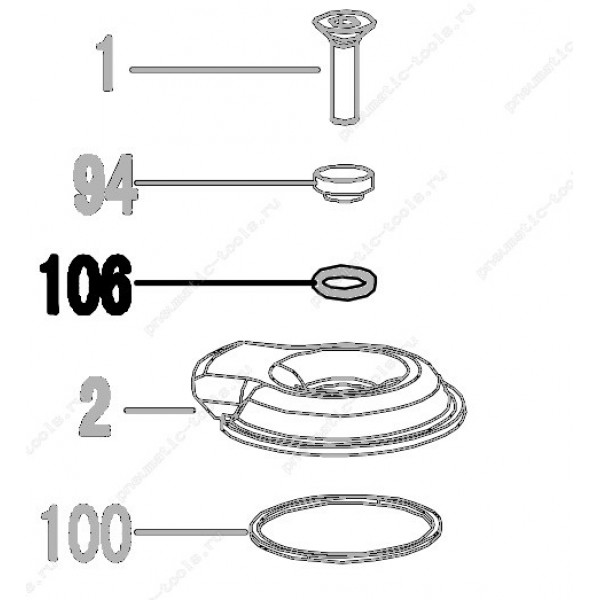 Запчасть 511 380 (11132) O-RING 10.6x2.65 Кольцо уплотнительное CN80R-106 CN90R-106