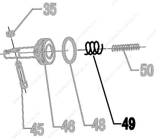 Запчасть 620 120 FEED PISTON SPRING (A) Пружина поршня толкателя А CN55R-49
