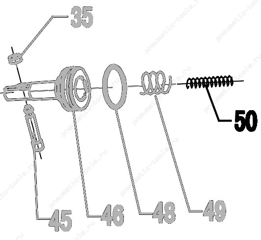 Запчасть 620 130 FEED PISTON SPRING (B) Пружина поршня толкателя Б CN55R-50