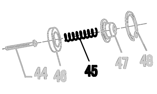 Запчасть 620 630 FEED PISTON SPRING (A) Пружина поршня толкателя А CN57R-45