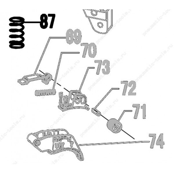 Запчасть 620 740 SPRING Пружина N851R-87 CRN45A-53 CN90B-36