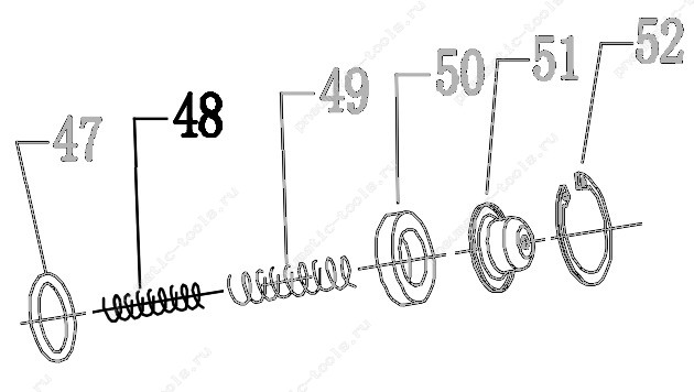 Запчасть 621 110 FEED PISTON SPRING (A) Пружина поршня толкателя А CN100R-48