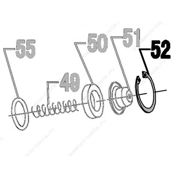Запчасть 630 050 (22407) SNAP RING 26 Стопорное кольцо CN55R-54 CN57R-48 CN70R-47 CN80R-52 CN90R-52 CN90B-96 CN100R-52