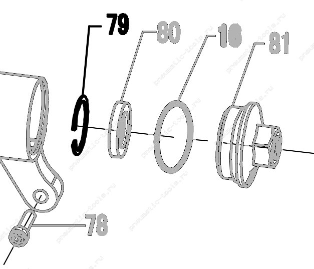 Запчасть 630 110 SNAP RING 32 Стопорное кольцо CN55R-79 CN57R-51 N851R-30 CRN45A-60 (вид 1)