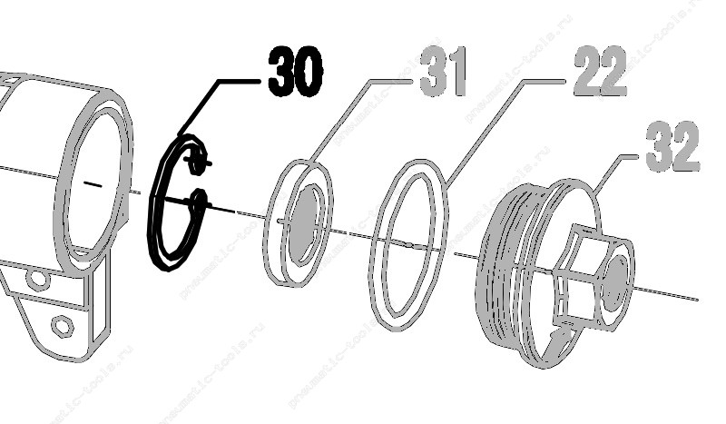 Запчасть 630 110 SNAP RING 32 Стопорное кольцо CN55R-79 CN57R-51 N851R-30 CRN45A-60 (вид 2)
